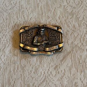 Vintage Smith & Wesson metal logo 1989 C-300 belt buckle